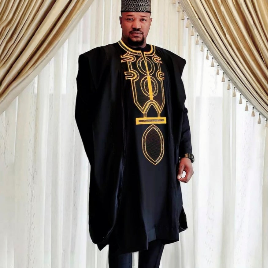 The King That I Am Black and Gold African Robe and Hat Set | SENSATIONZ AFRICAN BOUTIQUE The King That I Am Black and Gold African Robe and Hat Set | SENSATIONZ AFRICAN BOUTIQUE